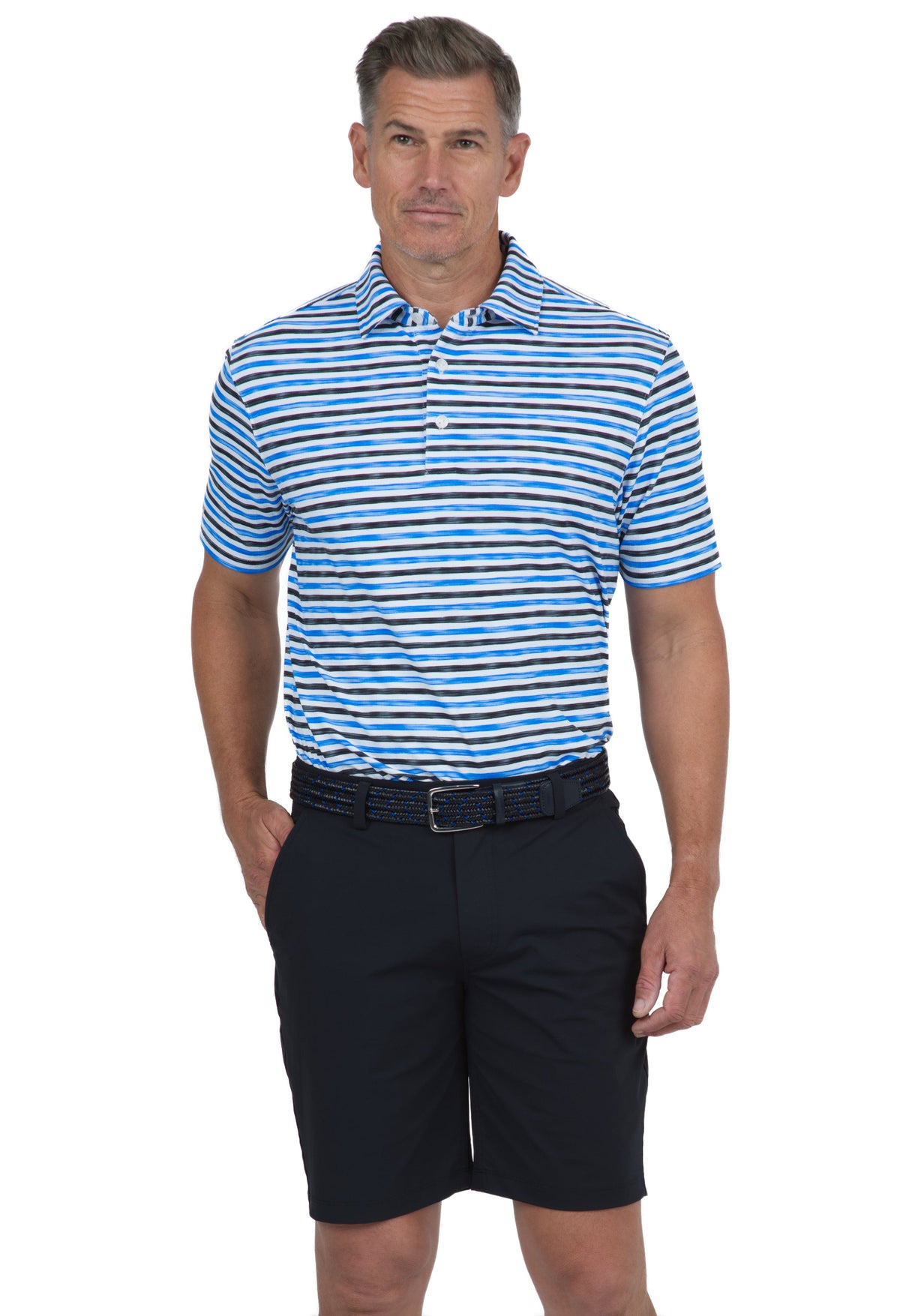 Landon Print Short Sleeve Polo – 94163 (Modern Fit)